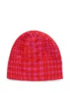 Newland Houndstooth-pattern Beanie Hat In Pattern