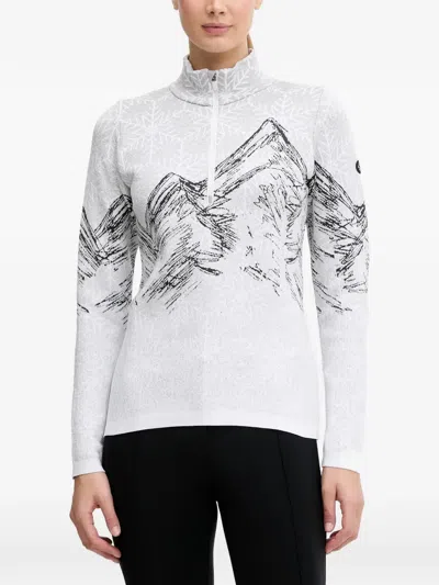 Newland Mountain-print Sweater In White