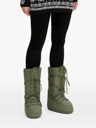 Newland Patterned Leggings In Green