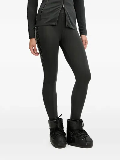Newland Patterned Perfomance Leggings In Black