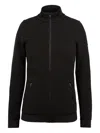 Newland Ribbed Zip-up Jacket In Black