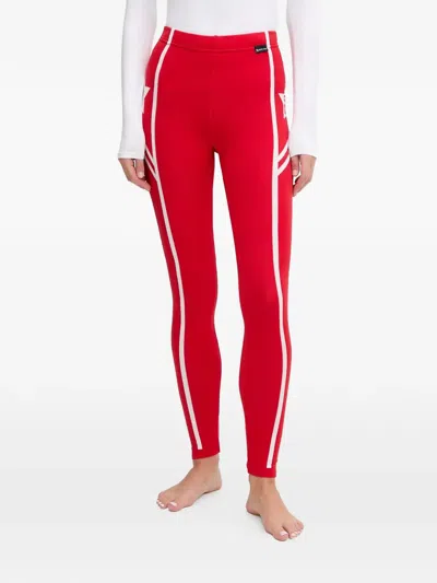 Newland Star Stripe Leggings In Red