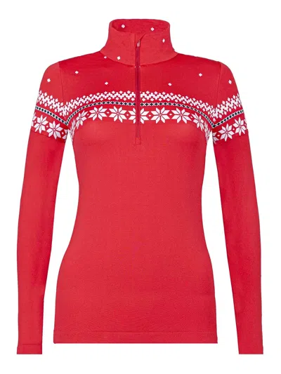 Newland Hilde Zip-up Ski Top In Rojo