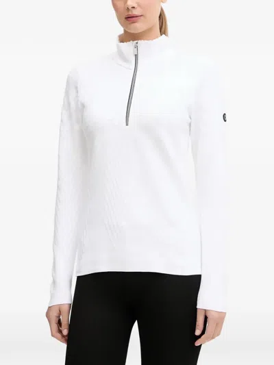 Newland Zip Textured Ski Top In White
