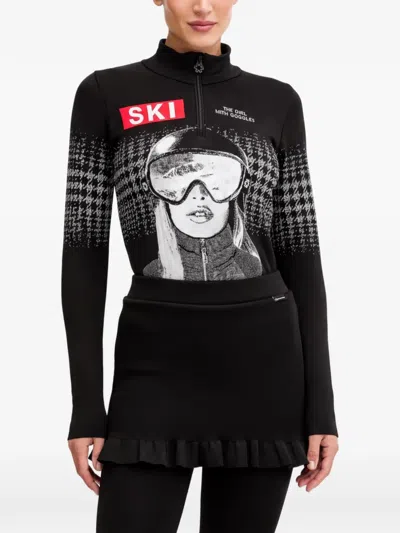 Newland Zipped Ski Top In Black