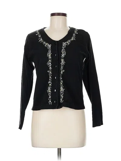 Pre-owned Newport News Long Sleeve Blouse In Black