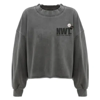 Newtone Pepper Ss24 Crop Sweatshirt In Gray