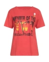 Newtone Woman T-shirt Red Size 3 Cotton In Red