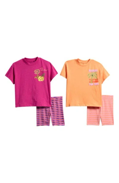 Next Kids'  2-pack Graphic T-shirts & Bike Shorts In Multi