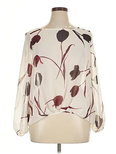 Pre-owned Next 3/4 Sleeve Blouse In Ivory