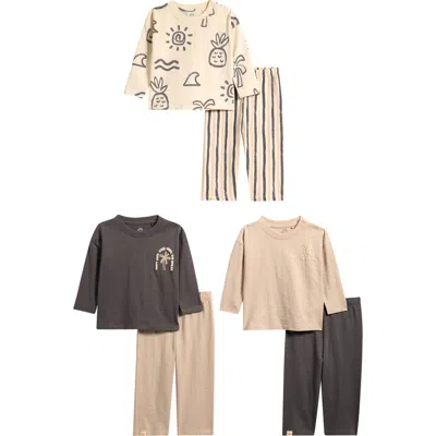 Next Babies'  6-pack Assorted Long Sleeve T-shirts & Pants Set In Multi