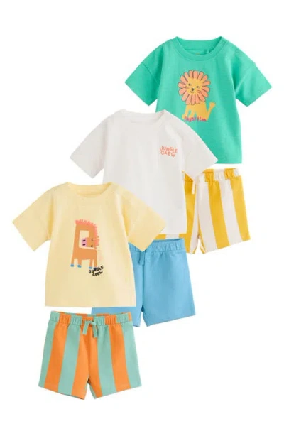 Next Babies'  6-pack Bright Graphic T-shirts & Assorted Shorts Set In Multi