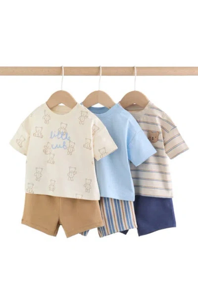 Next Babies'  6-pack Tees & Shorts Set In Multi
