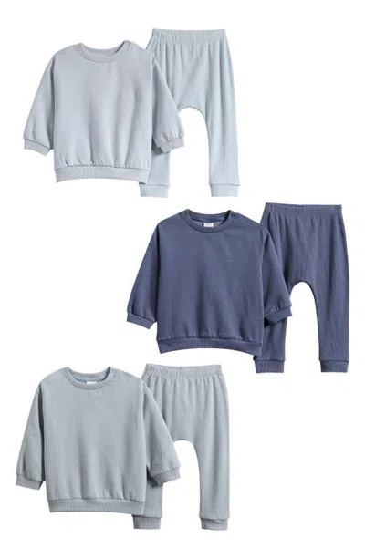 Next Babies'  Assorted 6-piece Sweatshirt & Joggers Set In Blue