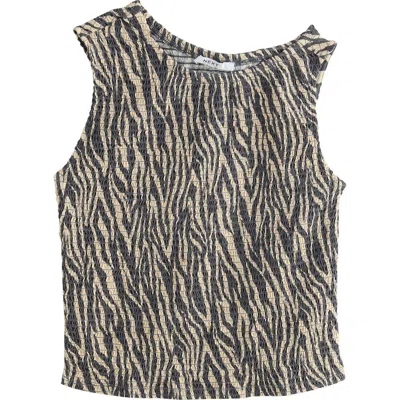 Next Asymmetric Sleeveless Shirred Top In Gray