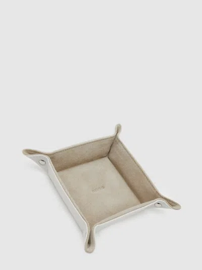 Next Atelier Grained-leather Coin Tray In White
