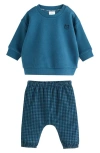 Next Bear Sweatshirt & Pants Set In Blue