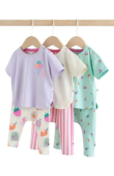 Next Babies'  Berry Cute T-shirts & Leggings Assorted 6-pack In Multi