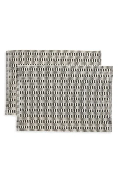 Next Bronx Woven Cotton Set Of 2 Placemats In Gray