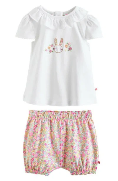 Next Babies'  Bunny Graphic T-shirt & Floral Pants Set In Multi