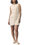 Next Button Front Denim Dress In Nude