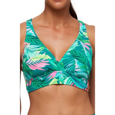 Next By Athena Kalani Triangle Sports Bra Bikini Top In Deep Lake