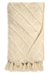 Next Cable Knit Throw Blanket In Cream