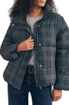 Next Check Puffer Jacket In Blue