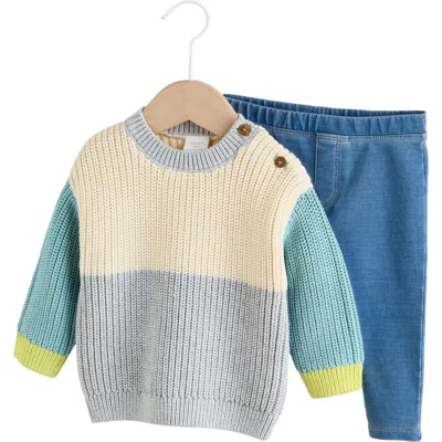 Next Babies'  Colorblock Sweater & Leggings Set In Multi