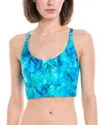 Next Connected Meet & Greet Crop Bikini Top In Blue