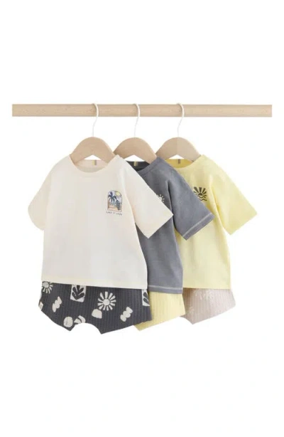 Next Babies'  Cotton T-shirts & Shorts Assorted 6-pack In Multi