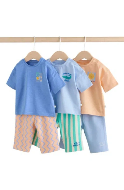Next Babies'  Cotton T-shirts & Shorts Assorted 6-pack In Multi