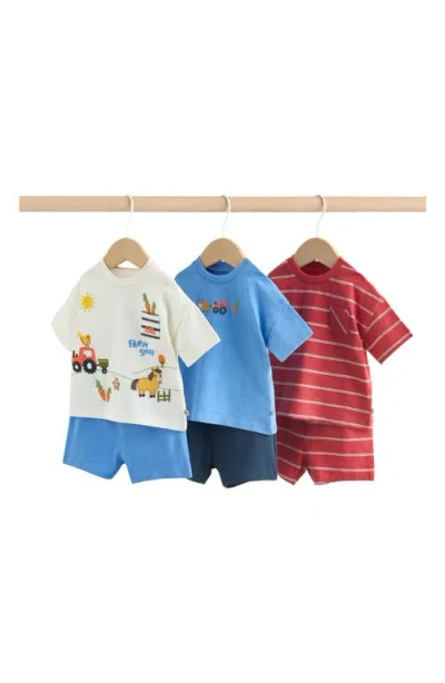 Next Babies'  Cotton T-shirts & Shorts Assorted 6-pack In Multi