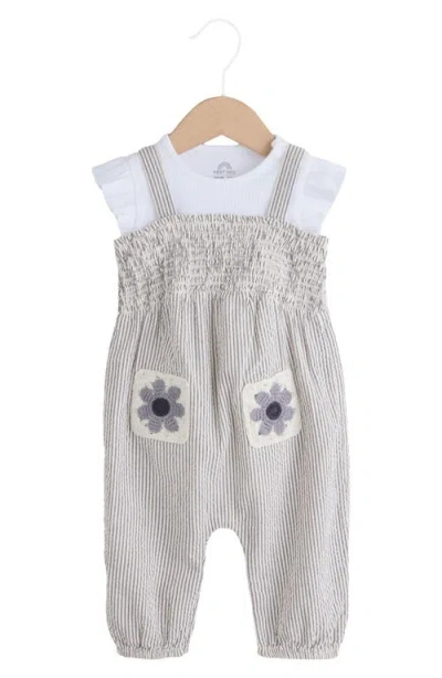 Next Babies'  Crochet Pocket Romper & T-shirt Set In Gray