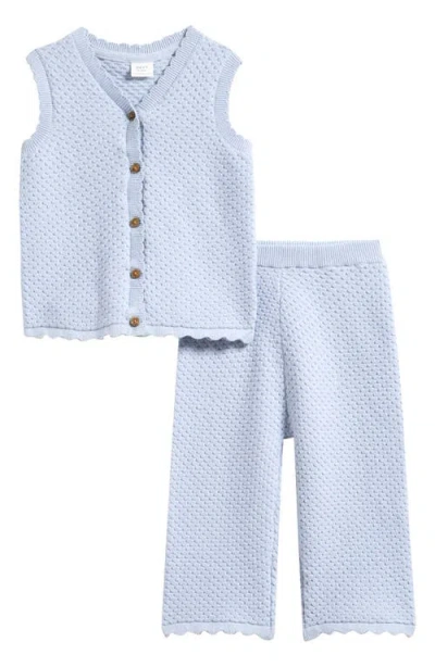 Next Babies'  Crochet Sleeveless Top & Pants Set In Blue
