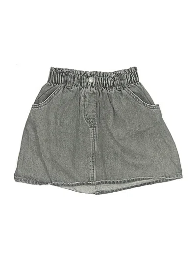 Pre-owned Next Kids' Denim Skirt In Gray