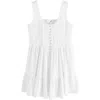 Next Embroidered Cotton Jersey Fit & Flare Dress In White