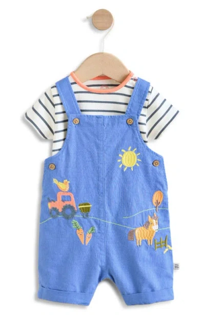 Next Babies'  Farm Embroidered Romper & Stripe Bodysuit Set In Multi