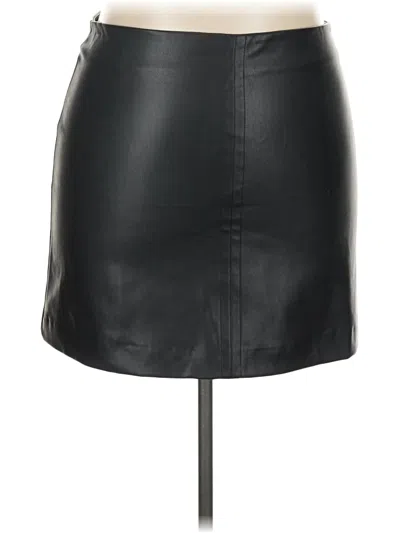 Pre-owned Next Faux Leather Skirt In Black
