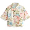 Next Floral Broderie Anglaise Short Sleeve Button-up Shirt In White
