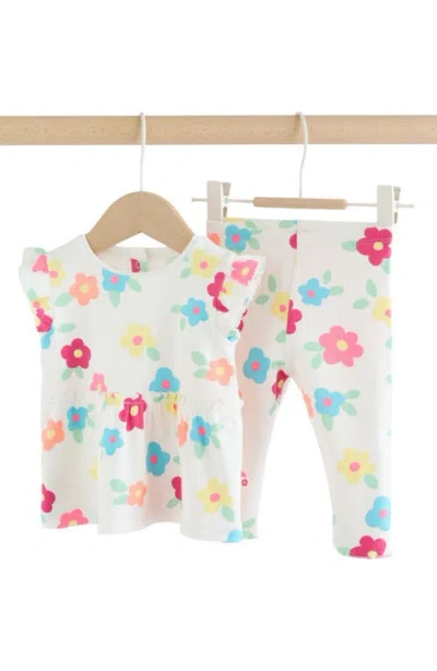 Next Babies'  Floral Print Sleeveless Top & Leggings In Multi