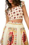 Next Floral Square Neck Cotton Crop Top