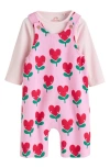 Next Flower Heart Overalls & Bodysuit Set In Multi