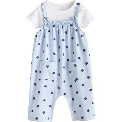 Next Babies'  Flower Romper & Bodysuit Set In Blue