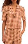 Next Gingham Button-up Shirt In Red