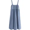 Next Gingham Sleeveless Denim Midi Dress