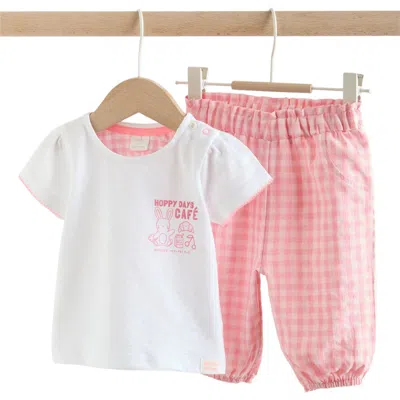 Next Babies'  Graphic T-shirt & Gingham Pants Set In Pink
