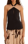 Next Hardware Halter Top In Black