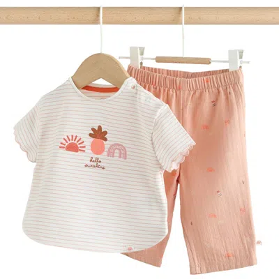 Next Babies'  Hello Sunshine T-shirt & Pants Set In Orange