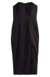 Next Hotfix Diamanté Strapless Midi Dress In Black